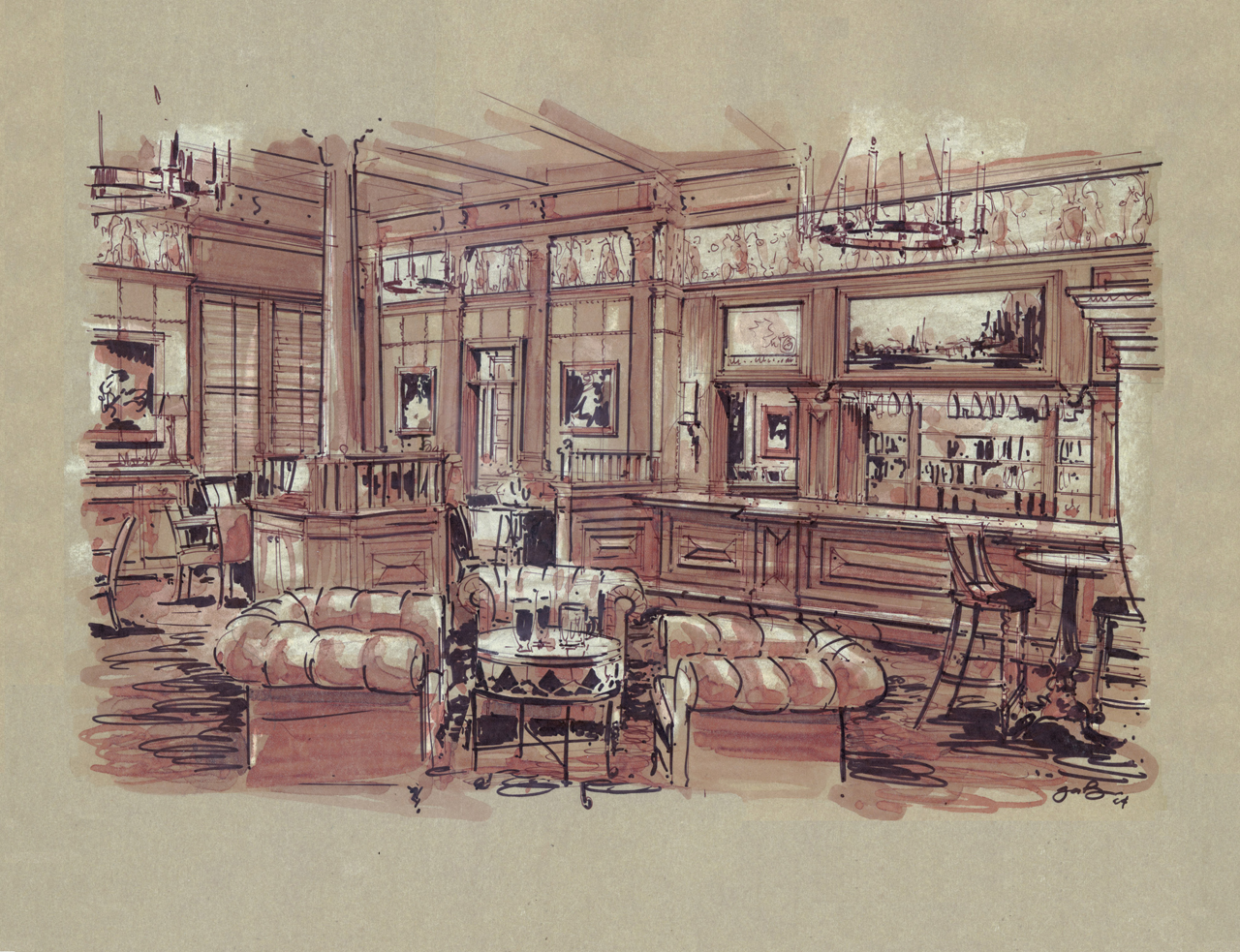 Old Cafe Rendering